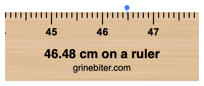 Where is 46.48 centimeters on a ruler