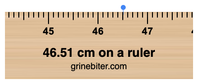 Where is 46.51 centimeters on a ruler