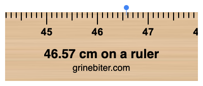 Where is 46.57 centimeters on a ruler