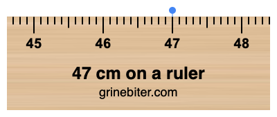 Where is 47 centimeters on a ruler