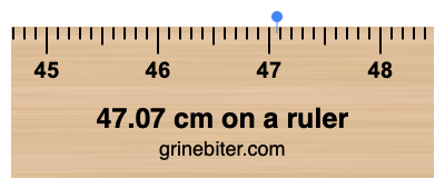 Where is 47.07 centimeters on a ruler