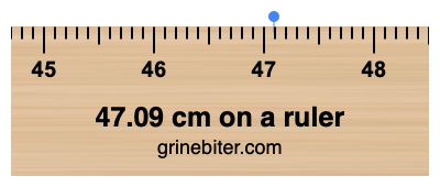 Where is 47.09 centimeters on a ruler