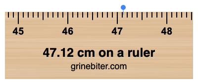 Where is 47.12 centimeters on a ruler