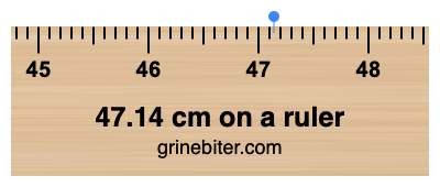 Where is 47.14 centimeters on a ruler