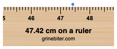 Where is 47.42 centimeters on a ruler