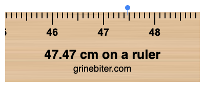 Where is 47.47 centimeters on a ruler