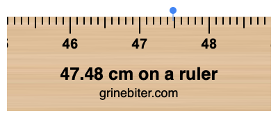 Where is 47.48 centimeters on a ruler