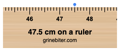 Where is 47.5 centimeters on a ruler