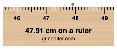 Where is 47.91 centimeters on a ruler