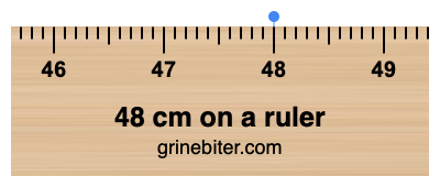 Where is 48 centimeters on a ruler