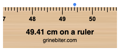 49.41 cm on a ruler Where is 49.41 centimeters on a ruler