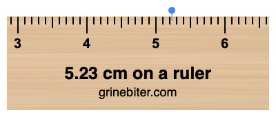 Where is 5.23 centimeters on a ruler