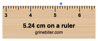 Where is 5.24 centimeters on a ruler