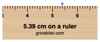 Where is 5.39 centimeters on a ruler