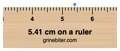 Where is 5.41 centimeters on a ruler