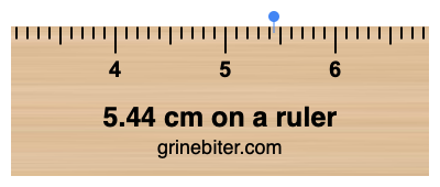 Where is 5.44 centimeters on a ruler