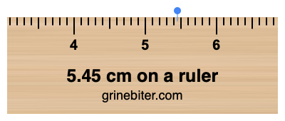 Where is 5.45 centimeters on a ruler