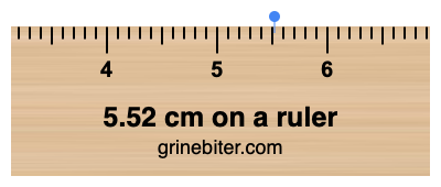 Where is 5.52 centimeters on a ruler