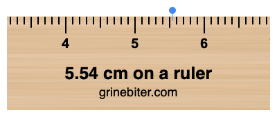 Where is 5.54 centimeters on a ruler