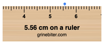 Where is 5.56 centimeters on a ruler