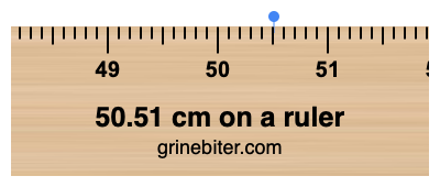 50.51 cm on a ruler Where is 50.51 centimeters on a ruler