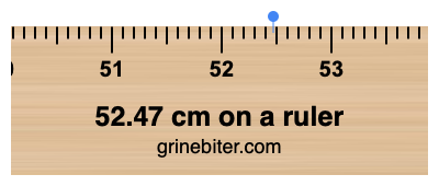 52.47 cm on a ruler Where is 52.47 centimeters on a ruler