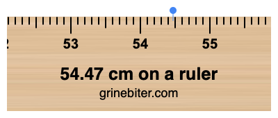 54.47 cm on a ruler Where is 54.47 centimeters on a ruler