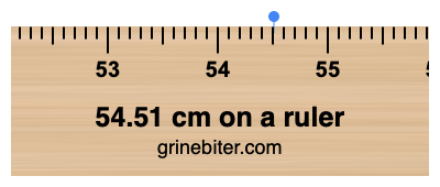 54.51 cm on a ruler Where is 54.51 centimeters on a ruler