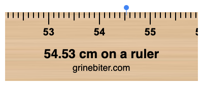 54.53 cm on a ruler Where is 54.53 centimeters on a ruler