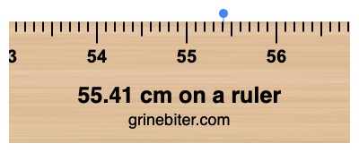 Where is 55.41 centimeters on a ruler