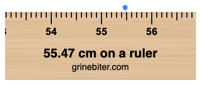 Where is 55.47 centimeters on a ruler