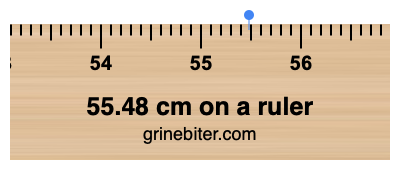 Where is 55.48 centimeters on a ruler