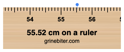 Where is 55.52 centimeters on a ruler