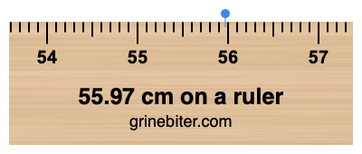 Where is 55.97 centimeters on a ruler