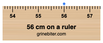 Where is 56 centimeters on a ruler