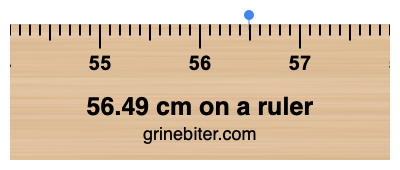 56.49 cm on a ruler Where is 56.49 centimeters on a ruler