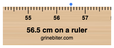 56.5 cm on a ruler Where is 56.5 centimeters on a ruler