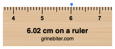 Where is 6.02 centimeters on a ruler