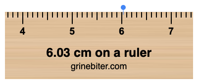 Where is 6.03 centimeters on a ruler