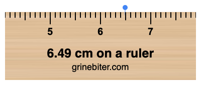 Where is 6.49 centimeters on a ruler