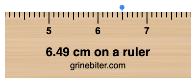 6.49 cm on a ruler Where is 6.49 centimeters on a ruler