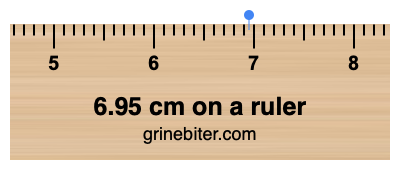 Where is 6.95 centimeters on a ruler