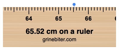 Where is 65.52 centimeters on a ruler