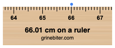66.01 cm on a ruler Where is 66.01 centimeters on a ruler