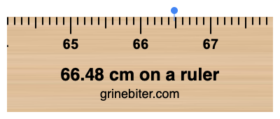 66.48 cm on a ruler Where is 66.48 centimeters on a ruler