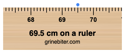 69.5 cm on a ruler Where is 69.5 centimeters on a ruler