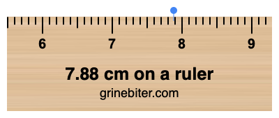 Where is 7.88 centimeters on a ruler