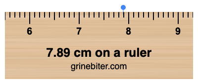 Where is 7.89 centimeters on a ruler