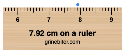 Where is 7.92 centimeters on a ruler