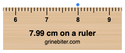 Where is 7.99 centimeters on a ruler